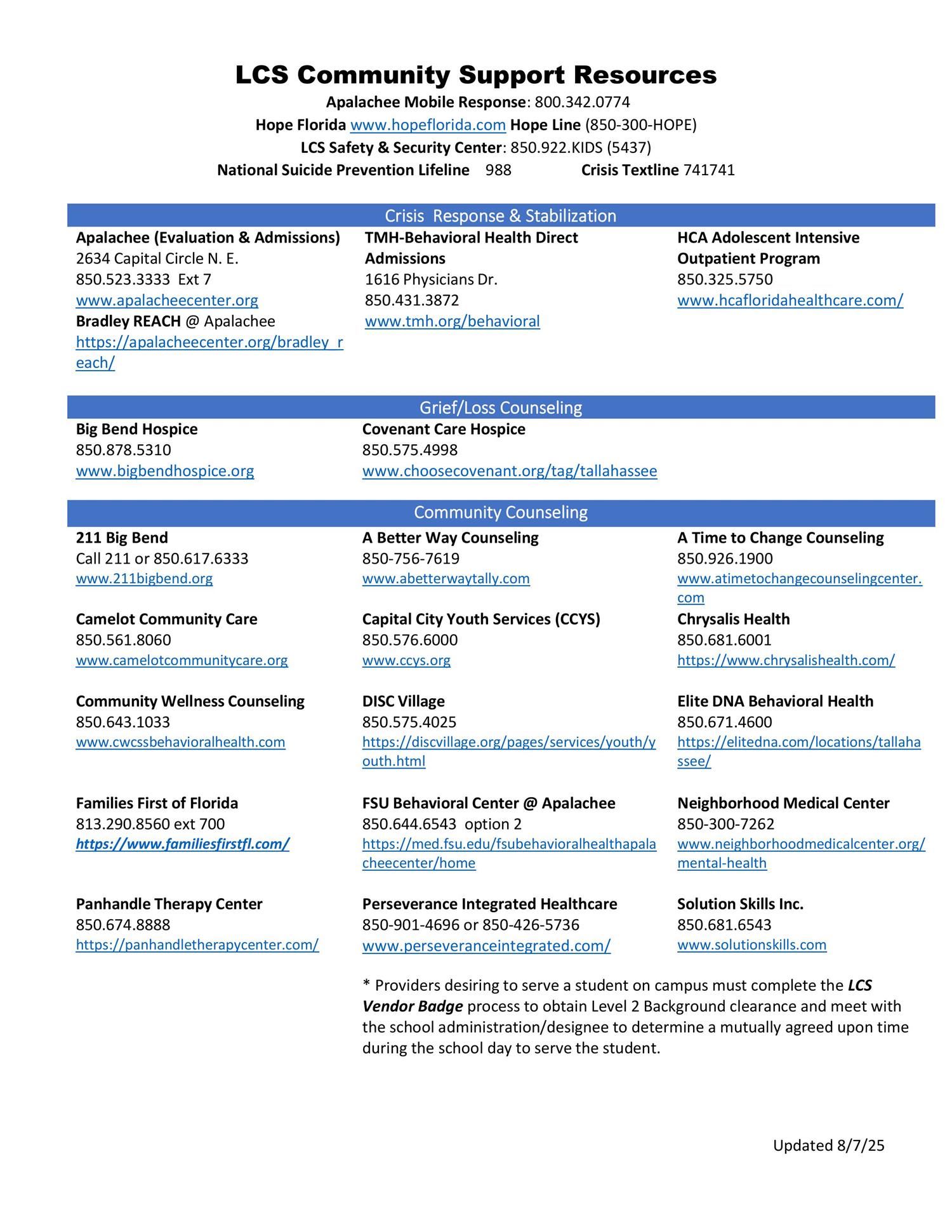 Community Resources
